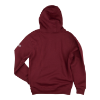 Back of maroon hoodie with Sargento logo on sleeve