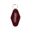 Sargento classic logo motel keychain in maroon acrylic
