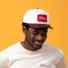 Sargento Heritage Snapback worn with red Sargento logo patch and burgundy brim
