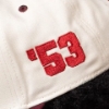 Close-up of The Heritage Snapback showing embroidered '53 detail on the side