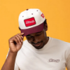 Sargento Heritage Snapback worn at an angle showing front logo patch and embroidered '53 side detail