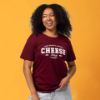 Sargento Heritage Cheese Tee worn from the front showing Sargento heritage-inspired cheese design