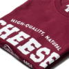 Close-up of Sargento Heritage Cheese Tee showing “High-Quality, Natural Cheese” front graphic
