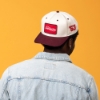 Sargento Heritage Snapback worn backward showing the front logo patch and embroidered '53 side detail