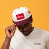 Sargento Heritage Snapback worn at an angle showing front logo patch and embroidered '53 side detail