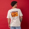 Sargento Cheese Please Tee worn from the back with Cheese Please grilled cheese design