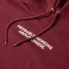 Close-up of Sargento State of Mind Hoodie showing “Probably Thinking About Cheese” chest graphic
