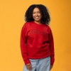 Sargento Signature Crew worn from the front in red with tonal Sargento logo