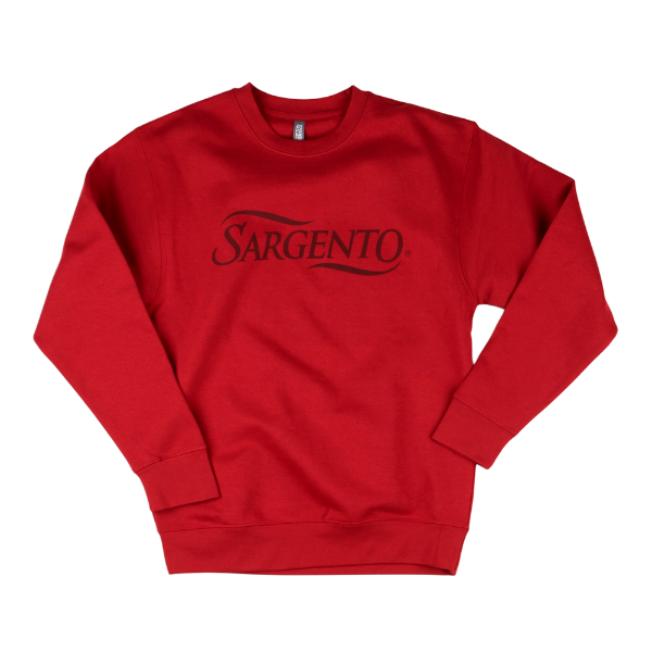 Classic crewneck sweatshirt featuring subtle Sargento logo branding in a clean, minimal design