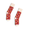 Full-length view of Sargento Balanced Breaks Snacks Socks with cream cuffs and Sargento branding